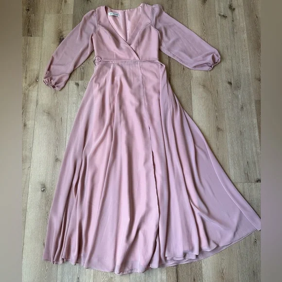 JJ’s House dusty rose pink formal front slit Maxi Dress 8 - Picture 2 of 10